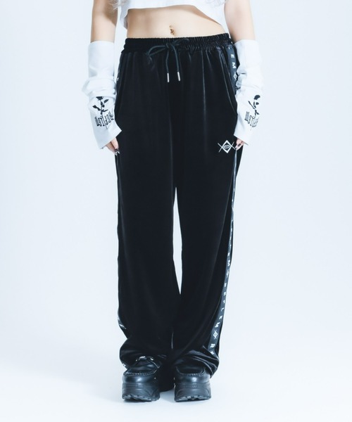 REFLEM/レフレム』ロゴテープベロアジャージパンツ