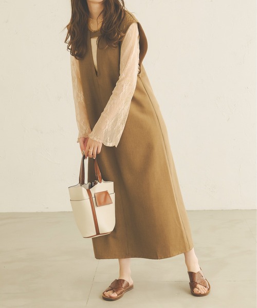 Ambre Neige（アンブルネージュ）の「花柄レーススリットトップス／【WEB/EC限定商品】（シャツ/ブラウス・レディース・ブラック/ベージュ/アイボリー・FREE）」の8枚目の写真