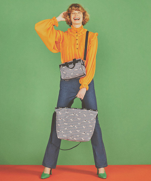 EVERYDAY SM SATCHEL ダルメシアンプレイド　レスポートサック LeSportsac（レスポートサック）の「EVERYDAY SM SATCHEL ダルメシアン