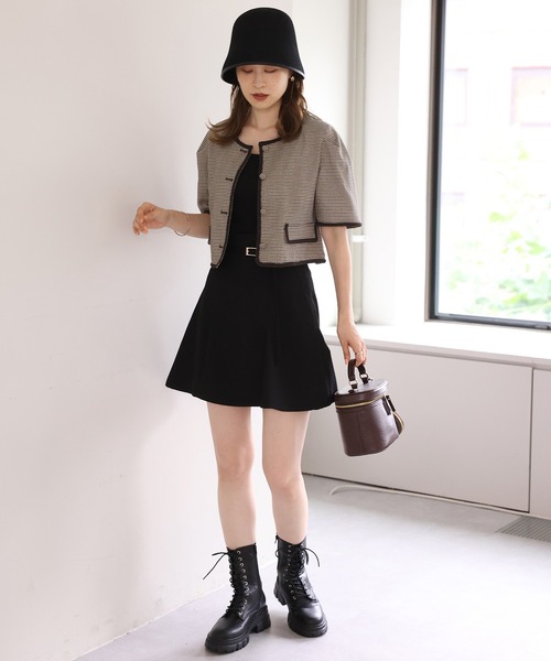 one after another NICE CLAUP(ワンアフターアナザーナイスクラップ)の「タンク底レースアップショートブーツ(ブーツ・レディース・ブラック/ブラウン/アイボリー・SMALL/MEDIUM/LARGE)」の13枚目の写真