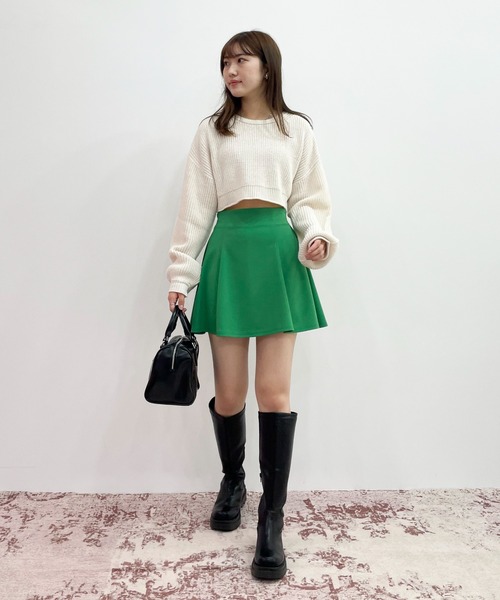 EPIMI E'PIMMY（エピミエピミー）の「メランジショートニットプルオーバー（ニット/セーター・レディース・コーラル/ブルー/オフホワイト/ブラック・MEDIUM）」の6枚目の写真