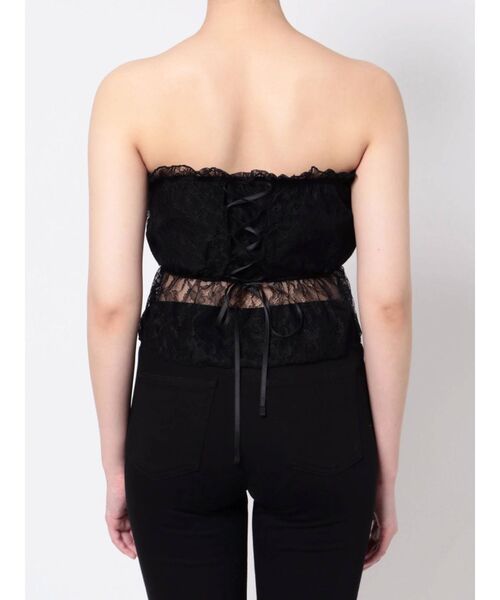 EATME（イートミー）の「BACKレースアップベアTOP（チューブトップ・レディース・ブラック/オフホワイト・FREE）」の12枚目の写真