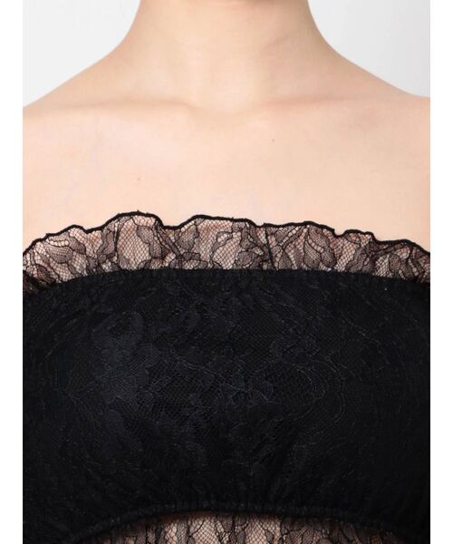 EATME（イートミー）の「BACKレースアップベアTOP（チューブトップ・レディース・ブラック/オフホワイト・FREE）」の13枚目の写真