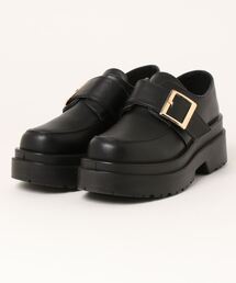 HK VIVIAMO ビビアモセレクト バックルデザインプラットフォームシューズ