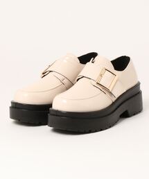 HK VIVIAMO ビビアモセレクト バックルデザインプラットフォームシューズ