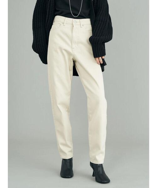 AMERICAN HOLIC（アメリカンホリック）の「マムテーパードパンツ（デニムパンツ・レディース・ナチュラル/グリーン/ライトグレー/パープル/サックスブルー/イエロー/インディゴブルー・S/M/L）」の3枚目の写真