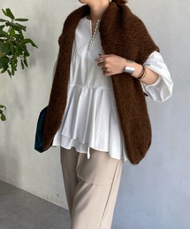 DouDou | パールキーネック袖ボリュームブラウス(シャツ/ブラウス)