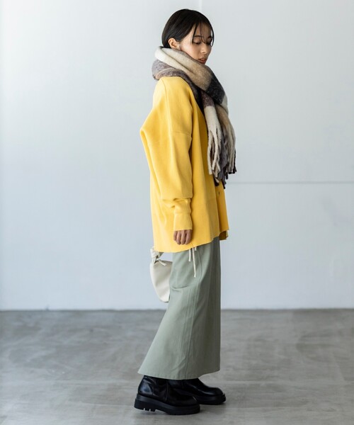 THE SHOP TK （ザ ショップ ティーケー ）の「◆【スッキリシルエット】ベイカーナロースカート（スカート・レディース・ダークブラウン/オリーブ/カーキ・12/11/13）」の20枚目の写真