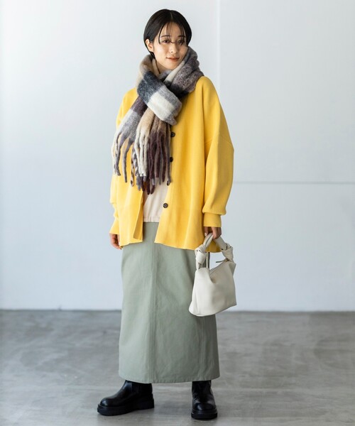 THE SHOP TK （ザ ショップ ティーケー ）の「◆【スッキリシルエット】ベイカーナロースカート（スカート・レディース・ダークブラウン/オリーブ/カーキ・12/11/13）」の11枚目の写真