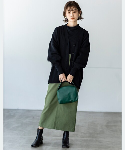 THE SHOP TK （ザ ショップ ティーケー ）の「◆【スッキリシルエット】ベイカーナロースカート（スカート・レディース・ダークブラウン/オリーブ/カーキ・12/11/13）」の15枚目の写真