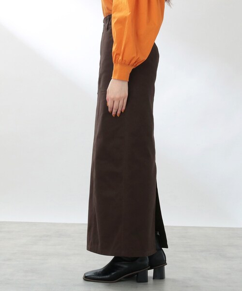 THE SHOP TK （ザ ショップ ティーケー ）の「◆【スッキリシルエット】ベイカーナロースカート（スカート・レディース・ダークブラウン/オリーブ/カーキ・12/11/13）」の21枚目の写真