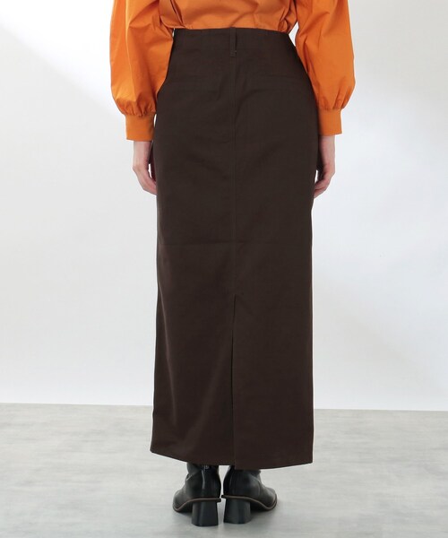 THE SHOP TK （ザ ショップ ティーケー ）の「◆【スッキリシルエット】ベイカーナロースカート（スカート・レディース・ダークブラウン/オリーブ/カーキ・12/11/13）」の12枚目の写真