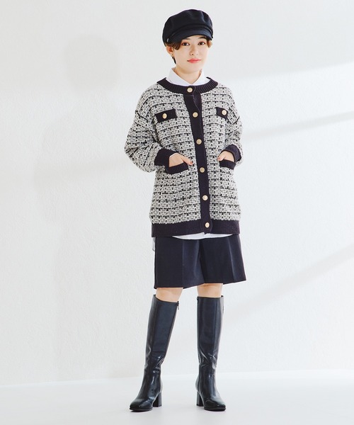 ORiental TRaffic(オリエンタルトラフィック)の「スクエアトゥヒールロングブーツ/21503(ブーツ・レディース・ベージュ/ブラック/ブラウン・S/M/L/LL/3L/SS)」の5枚目の写真