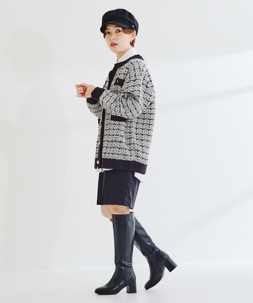 ORiental TRaffic(オリエンタルトラフィック)の「スクエアトゥヒールロングブーツ/21503(ブーツ・レディース・ベージュ/ブラック/ブラウン・S/M/L/LL/3L/SS)」の6枚目の写真