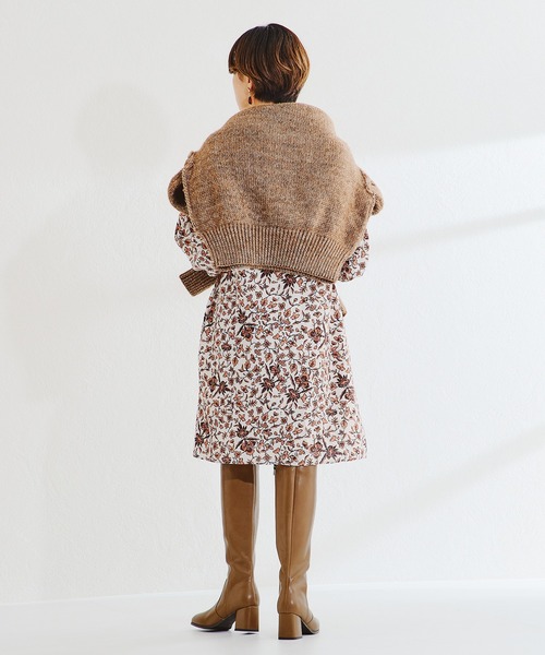 ORiental TRaffic(オリエンタルトラフィック)の「スクエアトゥヒールロングブーツ/21503(ブーツ・レディース・ベージュ/ブラック/ブラウン・S/M/L/LL/3L/SS)」の15枚目の写真