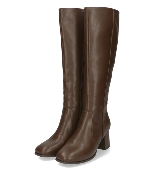 ORiental TRaffic(オリエンタルトラフィック)の「スクエアトゥヒールロングブーツ/21503(ブーツ・レディース・ベージュ/ブラック/ブラウン・S/M/L/LL/3L/SS)」の16枚目の写真