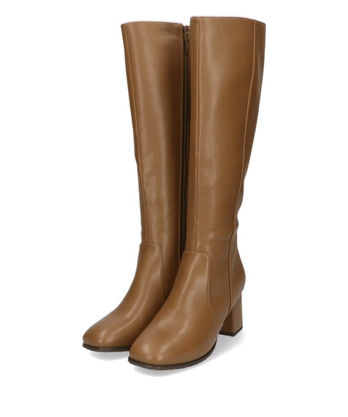 ORiental TRaffic(オリエンタルトラフィック)の「スクエアトゥヒールロングブーツ/21503(ブーツ・レディース・ベージュ/ブラック/ブラウン・S/M/L/LL/3L/SS)」の17枚目の写真