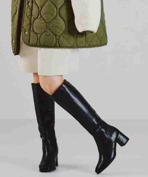 ORiental TRaffic(オリエンタルトラフィック)の「スクエアトゥヒールロングブーツ/21503(ブーツ・レディース・ベージュ/ブラック/ブラウン・S/M/L/LL/3L/SS)」の20枚目の写真