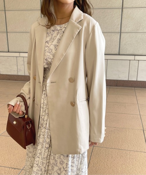 apres jour(アプレジュール)の「ロングスリーブジャケット【ZOZOTOWN限定アイテム】(テーラードジャケット・レディース・ブラック/ネイビー/ピンクベージュ/アイボリー・X-LARGE/フリー)」の18枚目の写真