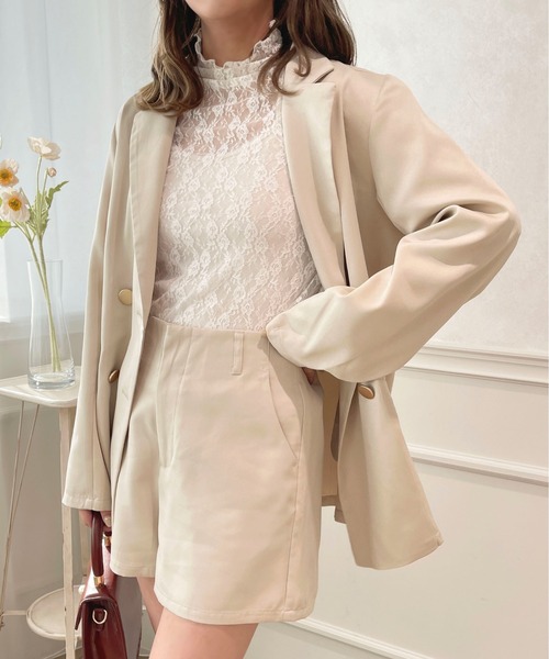 apres jour(アプレジュール)の「ロングスリーブジャケット【ZOZOTOWN限定アイテム】(テーラードジャケット・レディース・ブラック/ネイビー/ピンクベージュ/アイボリー・X-LARGE/フリー)」の7枚目の写真