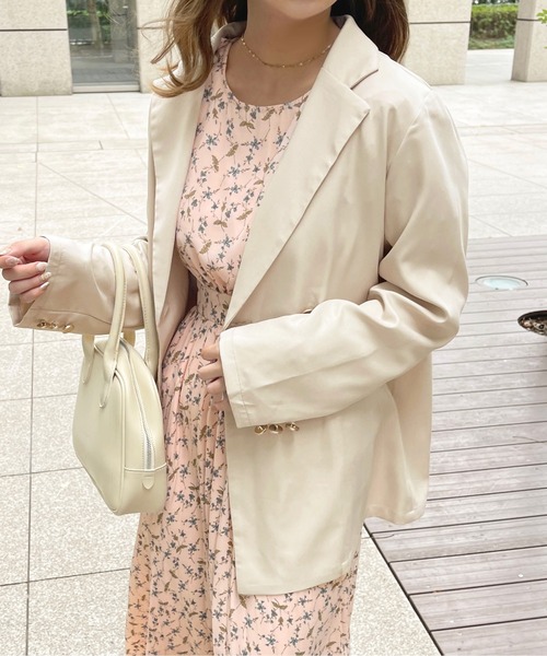 apres jour(アプレジュール)の「ロングスリーブジャケット【ZOZOTOWN限定アイテム】(テーラードジャケット・レディース・ブラック/ネイビー/ピンクベージュ/アイボリー・X-LARGE/フリー)」の19枚目の写真