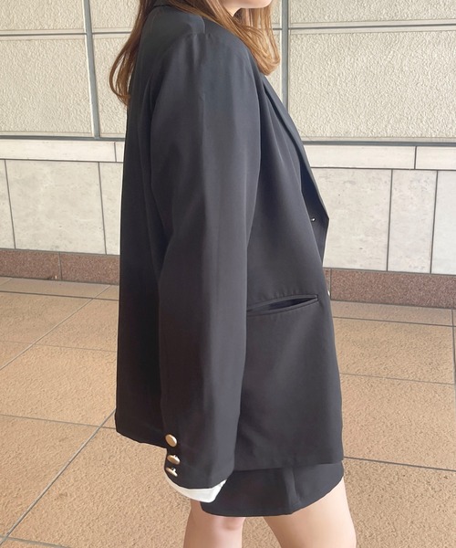 apres jour(アプレジュール)の「ロングスリーブジャケット【ZOZOTOWN限定アイテム】(テーラードジャケット・レディース・ブラック/ネイビー/ピンクベージュ/アイボリー・X-LARGE/フリー)」の8枚目の写真