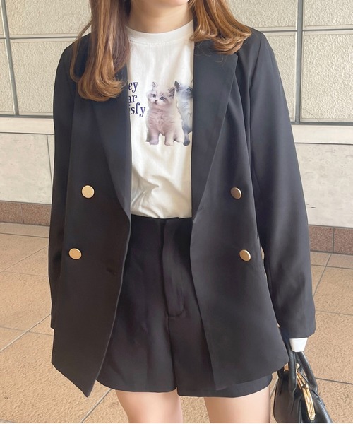 apres jour(アプレジュール)の「ロングスリーブジャケット【ZOZOTOWN限定アイテム】(テーラードジャケット・レディース・ブラック/ネイビー/ピンクベージュ/アイボリー・X-LARGE/フリー)」の13枚目の写真