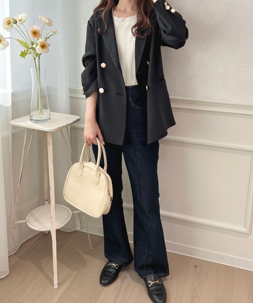 apres jour(アプレジュール)の「ロングスリーブジャケット【ZOZOTOWN限定アイテム】(テーラードジャケット・レディース・ブラック/ネイビー/ピンクベージュ/アイボリー・X-LARGE/フリー)」の21枚目の写真