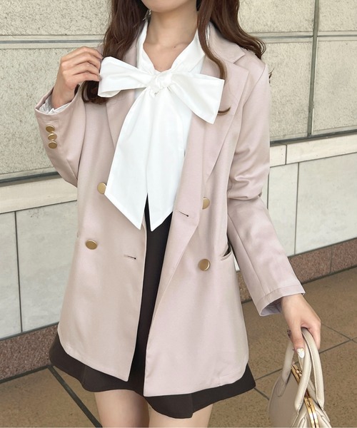 apres jour(アプレジュール)の「ロングスリーブジャケット【ZOZOTOWN限定アイテム】(テーラードジャケット・レディース・ブラック/ネイビー/ピンクベージュ/アイボリー・X-LARGE/フリー)」の16枚目の写真