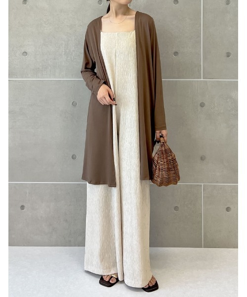 Re:EDIT（リエディ）の「[シリーズ累計7万枚HIT][UVカット][接触冷感][洗濯機で洗える][大きいサイズ有]2丈から選べるロングカーディガン（カーディガン/ボレロ・レディース・ブラック/モカ/ブラック系その他/ブラウン系その他/ベージュ系その他/ライトベージュ/ブラウン/テラコッタ/ブラウン系その他2/オレンジ系その他・MEDIUM/LARGE/X-LARGE）」の21枚目の写真