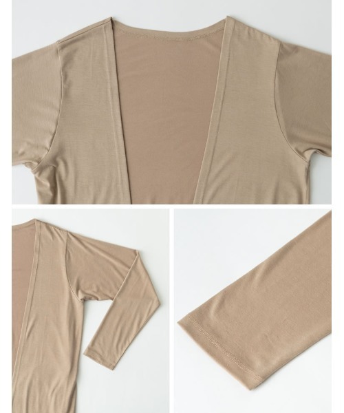 Re:EDIT（リエディ）の「[シリーズ累計7万枚HIT][UVカット][接触冷感][洗濯機で洗える][大きいサイズ有]2丈から選べるロングカーディガン（カーディガン/ボレロ・レディース・ブラック/モカ/ブラック系その他/ブラウン系その他/ベージュ系その他/ライトベージュ/ブラウン/テラコッタ/ブラウン系その他2/オレンジ系その他・MEDIUM/LARGE/X-LARGE）」の11枚目の写真