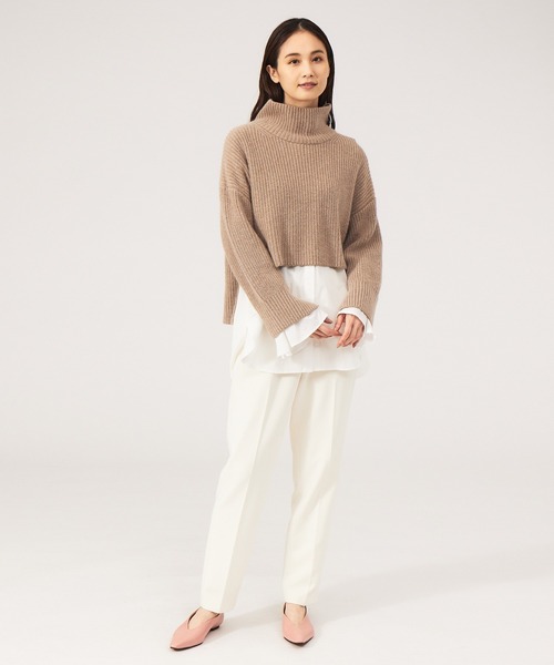 qualite（カリテ）の「シャツレイヤードニット（ニット/セーター・レディース・ブラック/ベージュ/セージグリーン・フリー）」の4枚目の写真