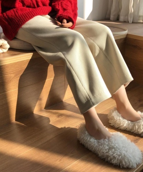 CLEA（クレア）の「コーデュロイテーパードイージーパンツ（その他パンツ・レディース・アイボリー/ブラック/ブラウン・FREE）」の2枚目の写真