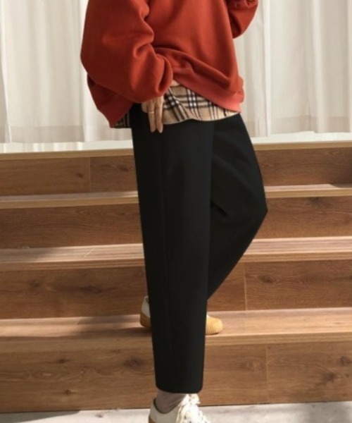 CLEA（クレア）の「コーデュロイテーパードイージーパンツ（その他パンツ・レディース・アイボリー/ブラック/ブラウン・FREE）」の3枚目の写真