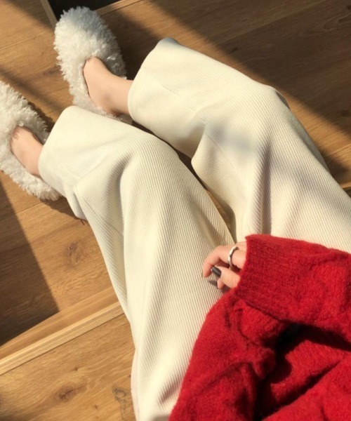 CLEA（クレア）の「コーデュロイテーパードイージーパンツ（その他パンツ・レディース・アイボリー/ブラック/ブラウン・FREE）」の6枚目の写真