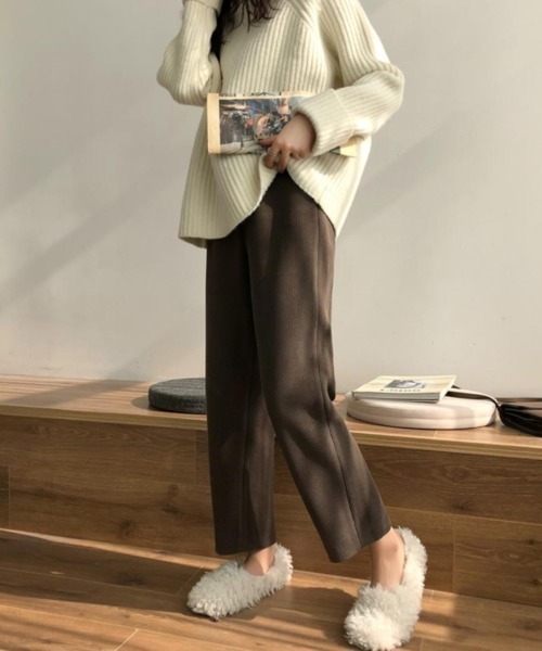 CLEA（クレア）の「コーデュロイテーパードイージーパンツ（その他パンツ・レディース・アイボリー/ブラック/ブラウン・FREE）」の11枚目の写真