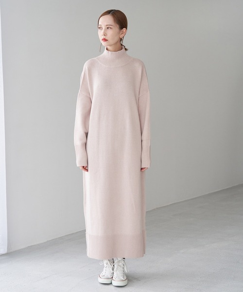 ROPE' PICNIC(ロペピクニック)の「【WEB限定】バックボタンリラックスニットワンピース(ワンピース・レディース・ブラック/ブラウン/ピンク系その他2・38)」の20枚目の写真