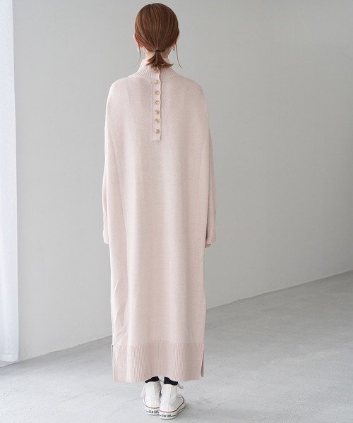 ROPE' PICNIC(ロペピクニック)の「【WEB限定】バックボタンリラックスニットワンピース(ワンピース・レディース・ブラック/ブラウン/ピンク系その他2・38)」の13枚目の写真