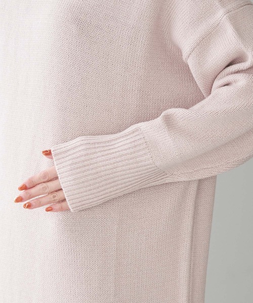 ROPE' PICNIC(ロペピクニック)の「【WEB限定】バックボタンリラックスニットワンピース(ワンピース・レディース・ブラック/ブラウン/ピンク系その他2・38)」の16枚目の写真