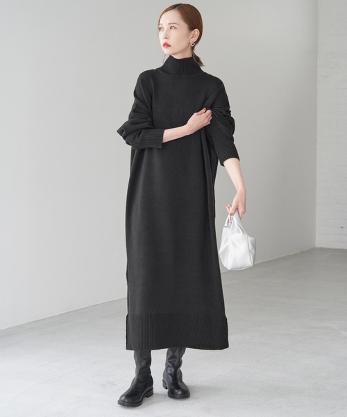 ROPE' PICNIC(ロペピクニック)の「【WEB限定】バックボタンリラックスニットワンピース(ワンピース・レディース・ブラック/ブラウン/ピンク系その他2・38)」の19枚目の写真