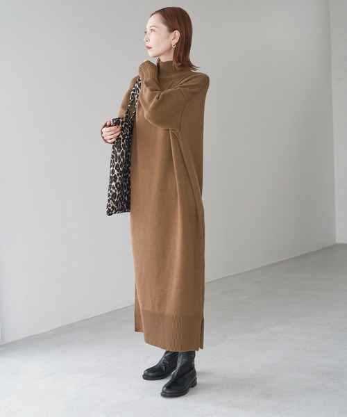 ROPE' PICNIC(ロペピクニック)の「【WEB限定】バックボタンリラックスニットワンピース(ワンピース・レディース・ブラック/ブラウン/ピンク系その他2・38)」の15枚目の写真