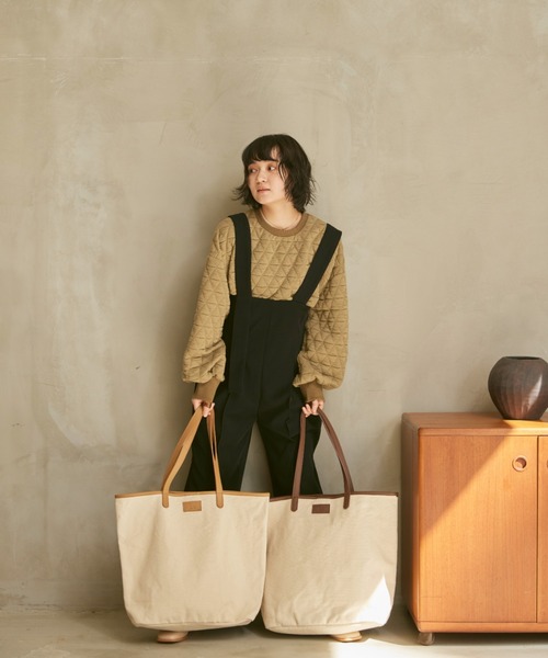 moi tytto（モイテュット）の「レザーロゴトートバッグ（トートバッグ・レディース・ベージュ/ブラウン・FREE）」の11枚目の写真