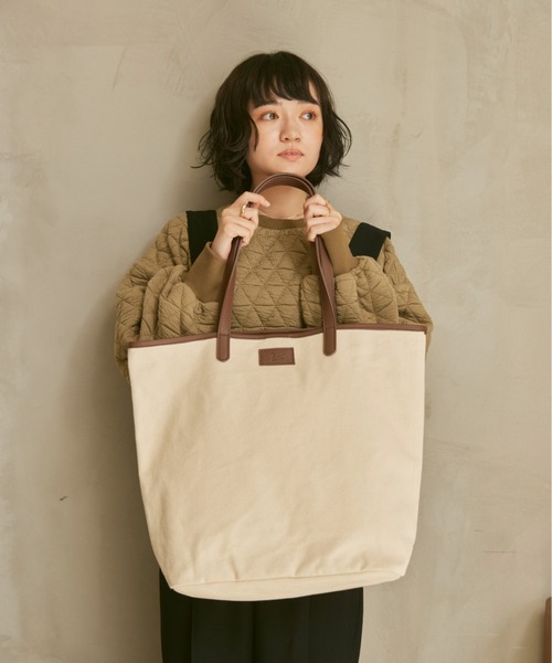 moi tytto（モイテュット）の「レザーロゴトートバッグ（トートバッグ・レディース・ベージュ/ブラウン・FREE）」の12枚目の写真