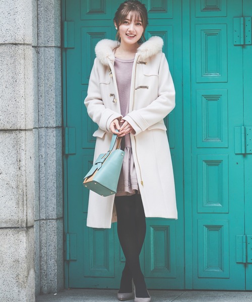 LAISSE PASSE（レッセパッセ）の「Ａラインミニニットワンピース（ワンピース・レディース・ブルー/グレイッシュベージュ/ブラック・SMALL/MEDIUM）」の7枚目の写真