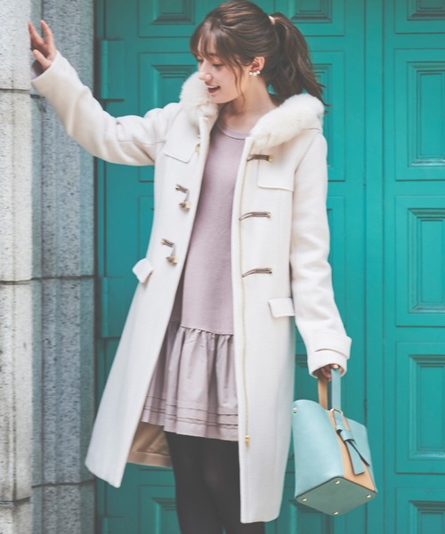 LAISSE PASSE（レッセパッセ）の「Ａラインミニニットワンピース（ワンピース・レディース・ブルー/グレイッシュベージュ/ブラック・SMALL/MEDIUM）」の9枚目の写真