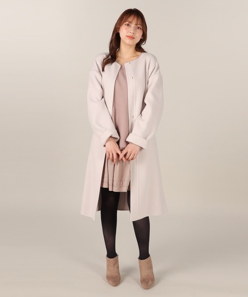 LAISSE PASSE（レッセパッセ）の「Ａラインミニニットワンピース（ワンピース・レディース・ブルー/グレイッシュベージュ/ブラック・SMALL/MEDIUM）」の19枚目の写真