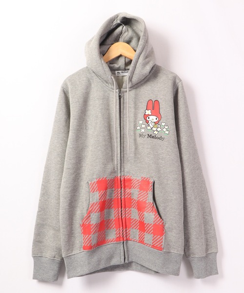 サンリオ マイメロ ロゴパーカー 新品 フリーサイズ 新品 sanrio パーカー ポチャッコ/シナモロール/クロミ/マイメロディ