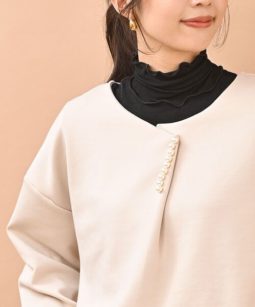 rps(アールピーエス)の「パール使いダンボールカットプルオーバー(Tシャツ/カットソー・レディース・ネイビー/アイボリー・フリー)」の16枚目の写真