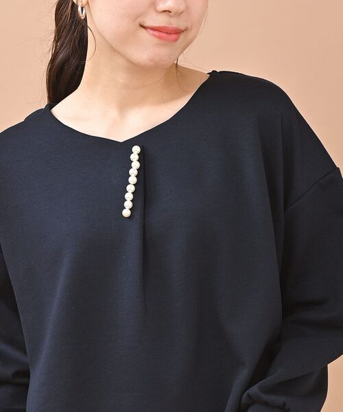 rps(アールピーエス)の「パール使いダンボールカットプルオーバー(Tシャツ/カットソー・レディース・ネイビー/アイボリー・フリー)」の19枚目の写真