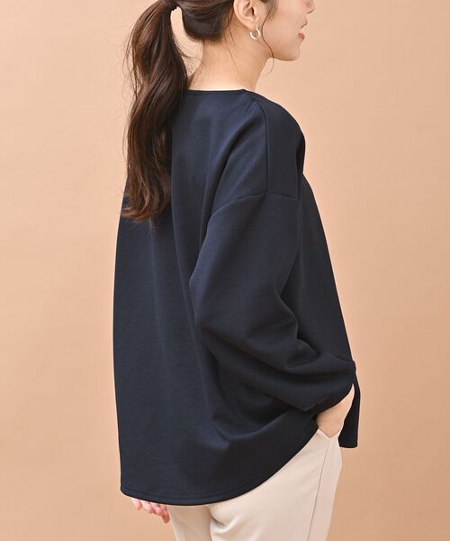 rps(アールピーエス)の「パール使いダンボールカットプルオーバー(Tシャツ/カットソー・レディース・ネイビー/アイボリー・フリー)」の17枚目の写真